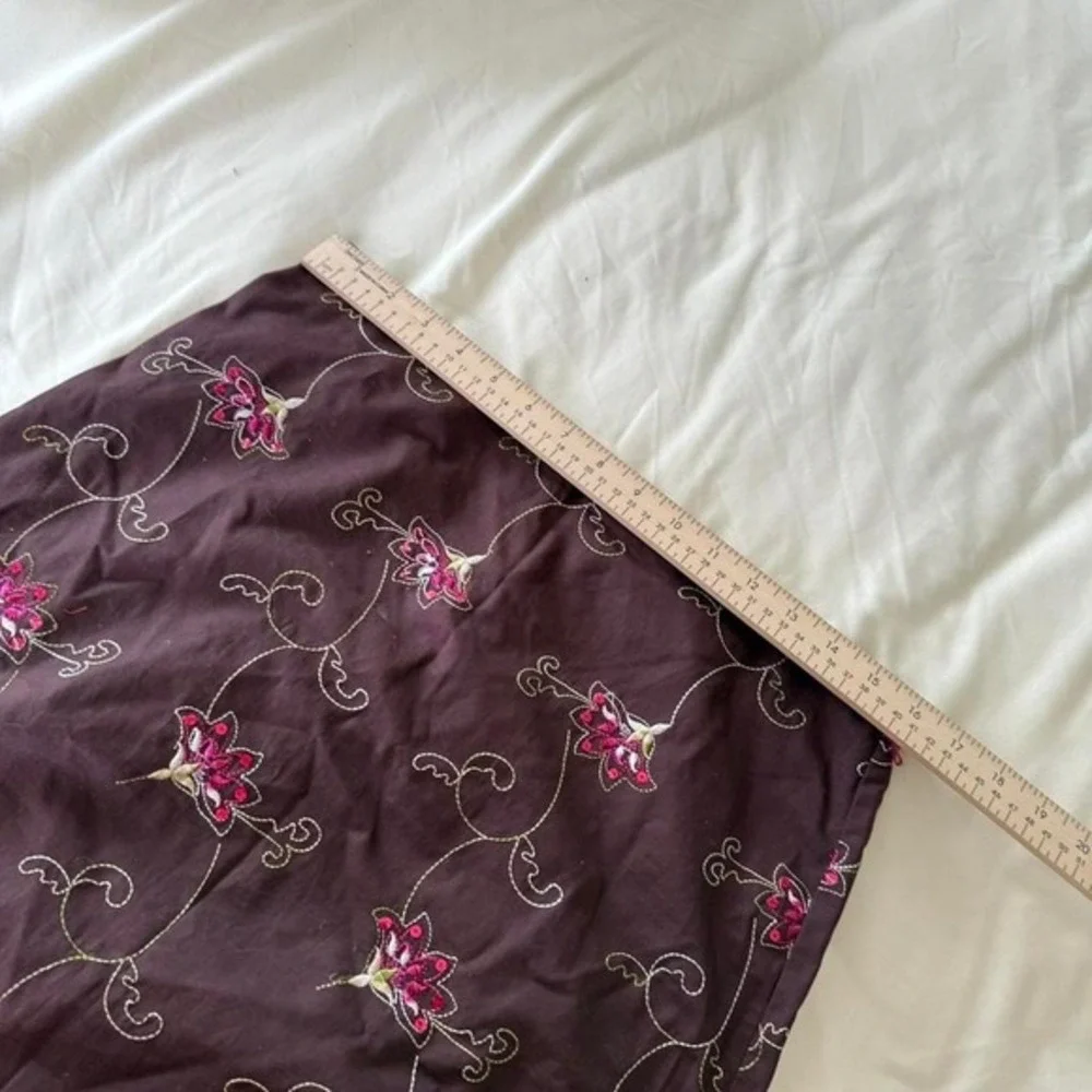 brown floral‎ skirt y2k heart soul size 9 romantic fairycore